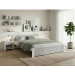 Textilomanie Ikaros beton / bílá s laťkovým roštem matrace Somnia 18 cm – Zboží Dáma