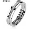 Prsteny Mabell Dámský prsten z chirurgické oceli PEGGY CZ221R M7723S 5C45