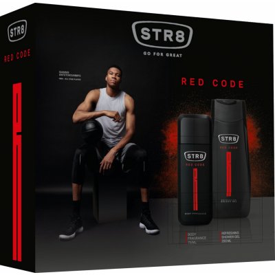 STR8 Red Code deospray 75 ml + sprchový gel 250 ml dárková sada – Zbozi.Blesk.cz