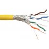 síťový kabel Roline 21.15.0005 S/FTP kulatý, kat. 8.1, Eca, 100m, žlutý