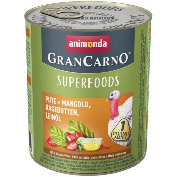 Animonda Gran Carno Superfoods krůta mangold šípky lněný olej 400 g