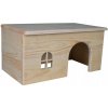 Domek pro hlodavce Trixie Dřevěný domek s rovnou střechou pro králíky 40 x 20 x 23 cm