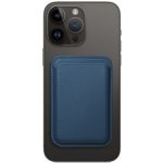 mobilComm.cz Kožená MagSafe peněženka Apple iPhone modré