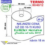 Termo kotouček 80/40/12 BPA 18m (80mm x 18m) Množství: 1 ks kotoučku – Zboží Živě