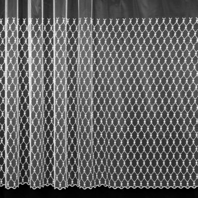 Mantis Tylová záclona 533/601, vyšívané květinky, s bordurou, bílá výška 280cm ( v metráži) – Zboží Mobilmania