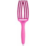 Olivia Garden Finger Brush kartáč na vlasy masážní 6-řadový střední Bright Pink – Zboží Mobilmania