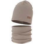 Chlapecký komplet čepice + nákrčník Frizer béžová – Zboží Dáma