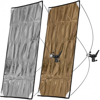 Odrazný panel 70x90 cm zlatý stříbrný, rychlorozkládací – Zboží Živě