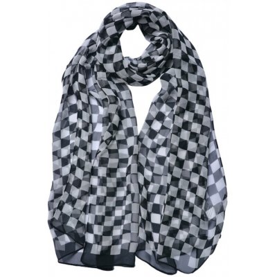 kostkovaný lehký šátek Gaari černo-bílý – Zboží Dáma