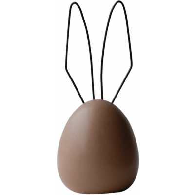 DBKD Velikonoční dekorace Hare Nougat 18 cm, hnědá barva, kov, keramika