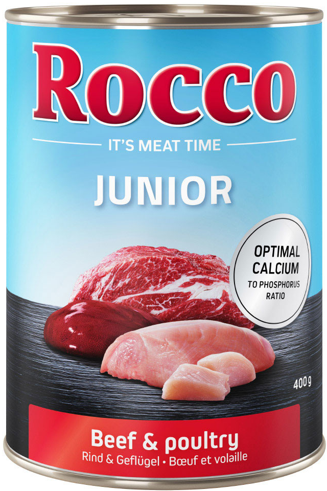 Rocco Junior drůbeží s hovězím 24 x 400 g