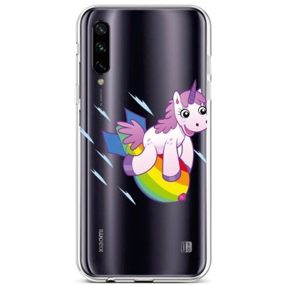 Pouzdro TopQ Xiaomi Mi A3 silikon Flying Unicorn