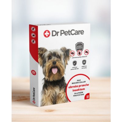 Dr PetCare MAX Bio Cide Collar Obojek proti klíťatům a blechám pro malé psy 38 cm 5 ks