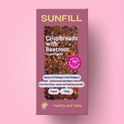 SUNFILL Křupavý chléb s červenou řepou 100 g – Zboží Dáma