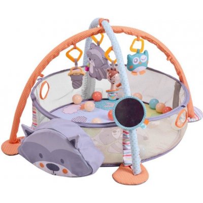 Bebe Stars hrací deka s míčky 3v1 Raccoon