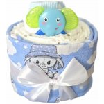 Brumlík plenkový mini dort Sloník modrý – Zboží Dáma