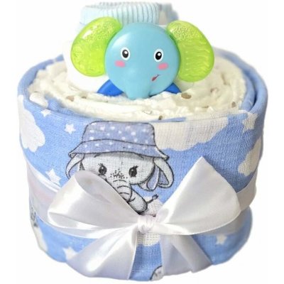 Brumlík plenkový mini dort Sloník modrý – Zboží Dáma