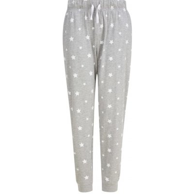 Skinnifit pánské pyžamové kalhoty šedo bílé
