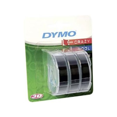 Dymo S0847730, 9mm x 3m bílý tisk / černý podklad, 3ks, originální páska