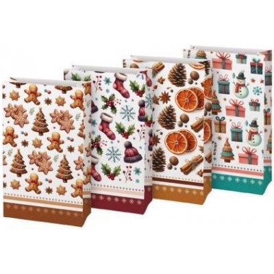 MFP sáček papírový vánoční KRAFT 3 10x18x6cm mix 5252802 – Hledejceny.cz