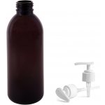 Tera Plastová lahvička hnědá s bílou pumpičkou 300 ml – Zboží Dáma