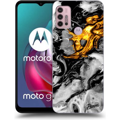 Pouzdro Picasee silikonové Motorola Moto G30 - Black Gold 2 černé – Zboží Mobilmania