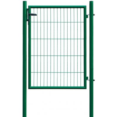 Jednokřídlá branka pro plot z drátěných plotových panelů, zelená, 150 x 100 cm – Zboží Mobilmania