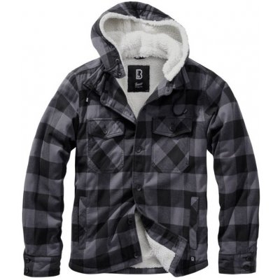 Brandit Lumberjacket hooded černo-šedá – Zbozi.Blesk.cz