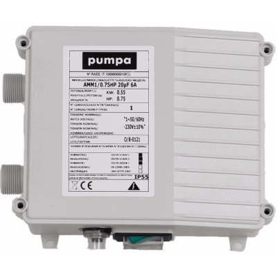 FOURGROUP AMM1 0,55kW 25uF 6A spínací skřiňka pro 1F ponorné čerpadlo IP55