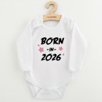 New Baby Dětské body s potiskem BORN IN 2026 pink – Zboží Dáma