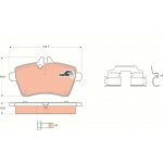 Sada brzdových destiček, kotoučová brzda TRW GDB1629