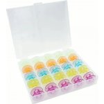 Box na cívky - plný - barevné cívky (25ks CB cívek plast) – Zboží Dáma