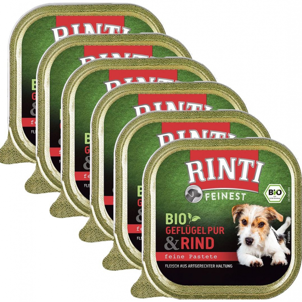 Rinti Feinest Bio Pur Adult Dog drůbeží a hovězí 6 x 150 g