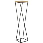 HowHomely Stojan na květiny LOFT 100x24 cm černá/hnědá DD0325 – Sleviste.cz