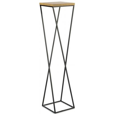 HowHomely Stojan na květiny LOFT 100x24 cm černá/hnědá DD0325 – Sleviste.cz