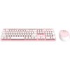 Set myš a klávesnice MOFII Sweet 2.4G bílo-růžová
