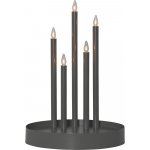Star trading LED adventní kovový svícen DECO 5x LED V.46xP.32 cm tm.šedý – Hledejceny.cz