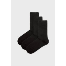 Mona Ysabel Mora 3PACK Bavlněné ponožky q vysoké černá