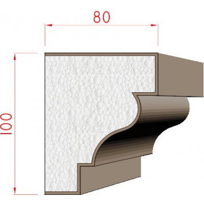 Dekora-Stuck Parapet 100x80mm 312040