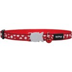 Red Dingo obojek pro kočky White Spots on Red 12 mm – Zboží Dáma