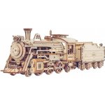 Robotime 3D dřevěné puzzle Parní lokomotiva Prime Steam Express 1:80 308 ks – Zbozi.Blesk.cz