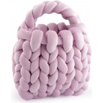 Kabelka z velvetové příze hand made 25x22 cm lila fialová – Zboží Mobilmania