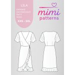 Dámský střih na zavinovací šaty Lila midi, el. formát | MIMI patterns - síť XXS - 5XL (A4) domácí tisk – Sleviste.cz