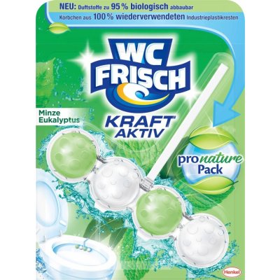 WC Frisch Blau Kraft-Aktiv závěsný blok se svěží vůní máty a eukalyptu 50 g – HobbyKompas.cz