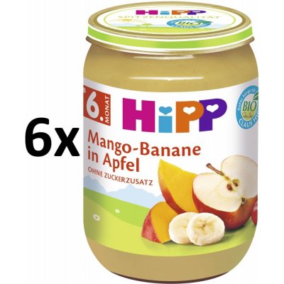 Hipp Bio Jablka s mangem a banány 6 x 190 g – Zboží Mobilmania