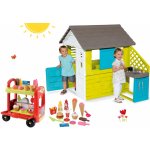 Smoby set domeček Pretty Blue a Écoiffier vozík Délices a košík 810703-12 – Zboží Dáma