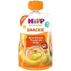 Hipp Bio Snackie Hruška Banán Bíle hrozno Oves 6 x 120 g