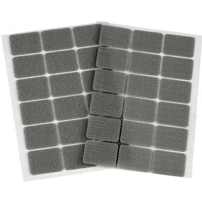 Suchý zip samolepicí obdélníčky 25x32 mm Varianta: 4 šedá, Balení: 1 karta 46392/101149/220724 – Hledejceny.cz
