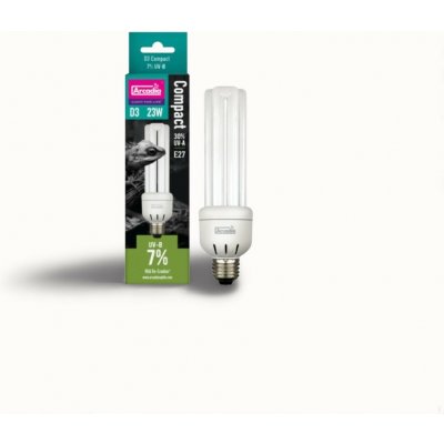 Arcadia D3 Compact Reptile Lamp 23 W 7% UVB – Sleviste.cz