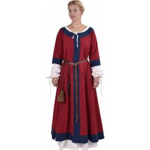 Outfit4Events Ranně středověké Isabel červeno-modrá